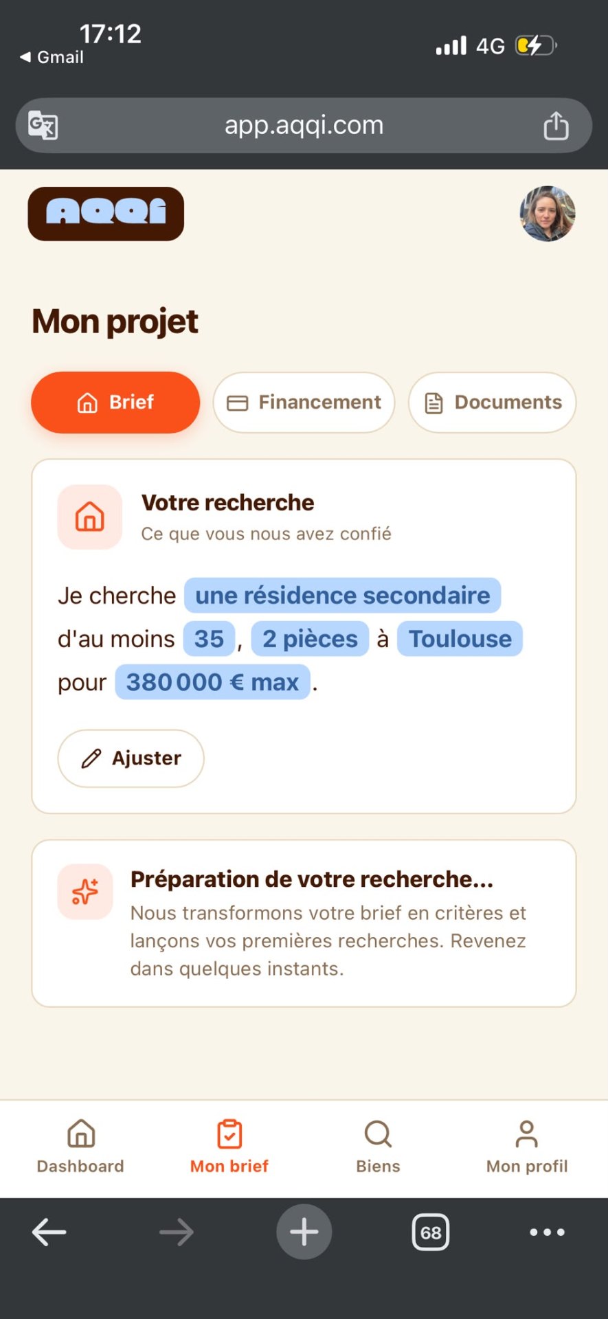 Brief acquéreur